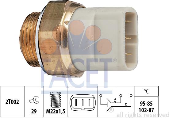 FACET 7.5605 - Interrupteur de température, ventilateur de radiateur cwaw.fr