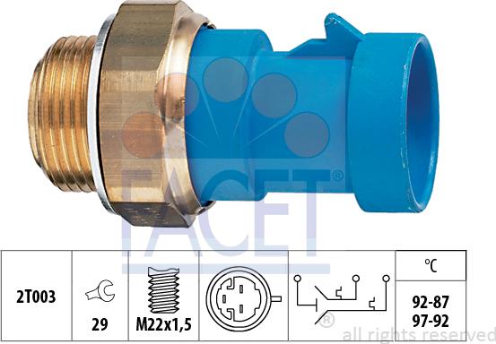 FACET 7.5681 - Interrupteur de température, ventilateur de radiateur cwaw.fr