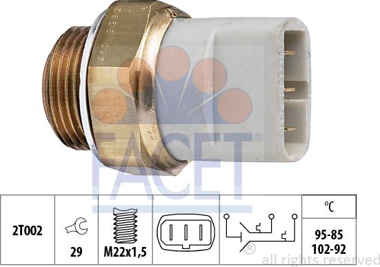 FACET 7.5635 - Interrupteur de température, ventilateur de radiateur cwaw.fr