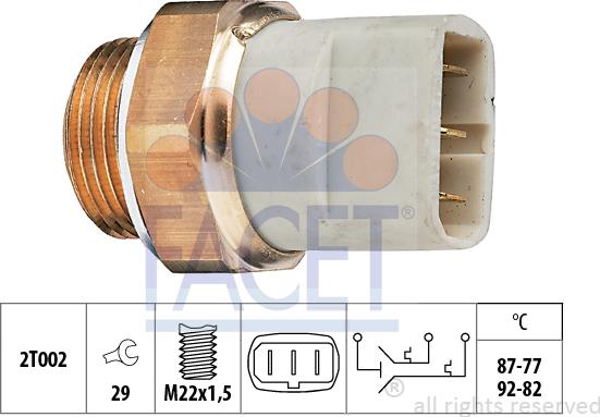 FACET 7.5626 - Interrupteur de température, ventilateur de radiateur cwaw.fr