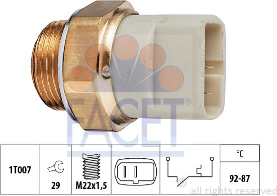 FACET 7.5049 - Interrupteur de température, ventilateur de radiateur cwaw.fr