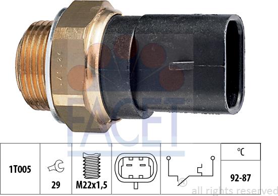 FACET 7.5031 - Interrupteur de température, ventilateur de radiateur cwaw.fr