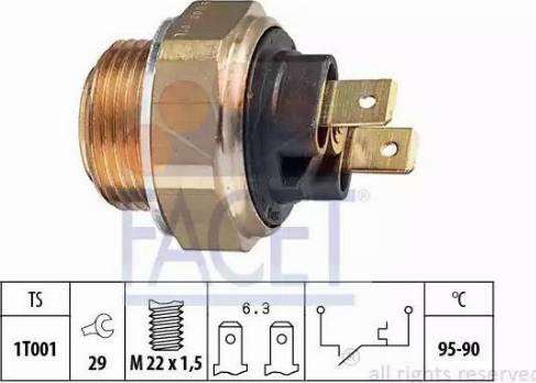 FACET 7.5024 - Interrupteur de température, ventilateur de radiateur cwaw.fr