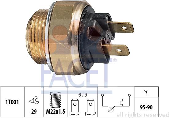 FACET 7.5020 - Interrupteur de température, ventilateur de radiateur cwaw.fr