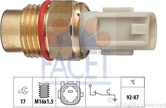 FACET 7.5198 - Interrupteur de température, ventilateur de radiateur cwaw.fr