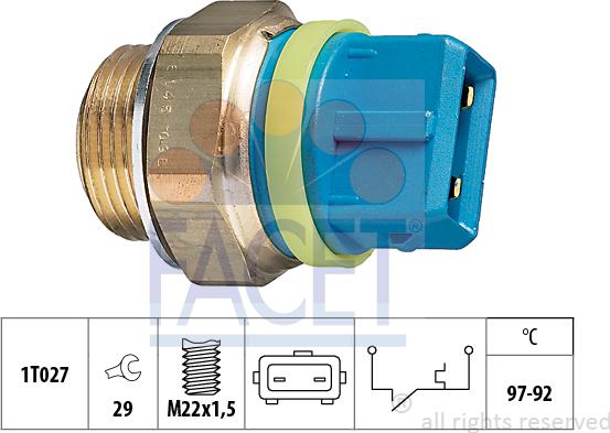 FACET 7.5145 - Interrupteur de température, ventilateur de radiateur cwaw.fr