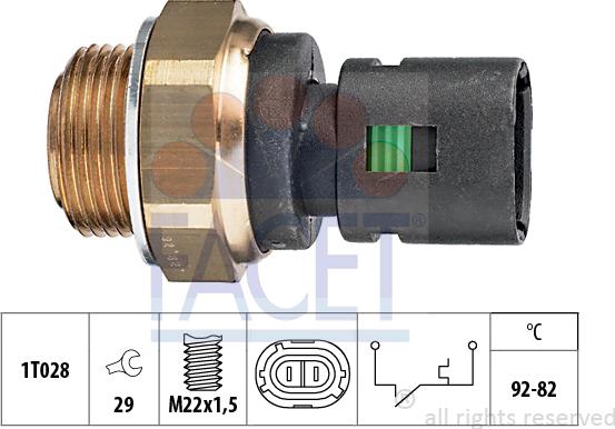 FACET 7.5128 - Interrupteur de température, ventilateur de radiateur cwaw.fr