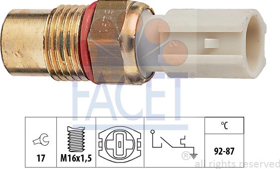 FACET 7.5291 - Interrupteur de température, ventilateur de radiateur cwaw.fr