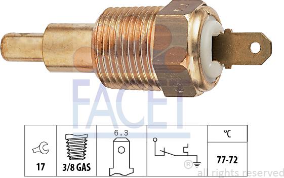 FACET 7.5269 - Interrupteur de température, ventilateur de radiateur cwaw.fr