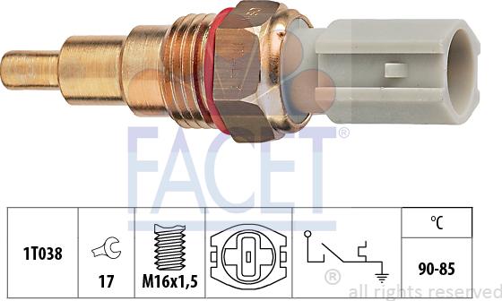 FACET 7.5205 - Interrupteur de température, ventilateur de radiateur cwaw.fr