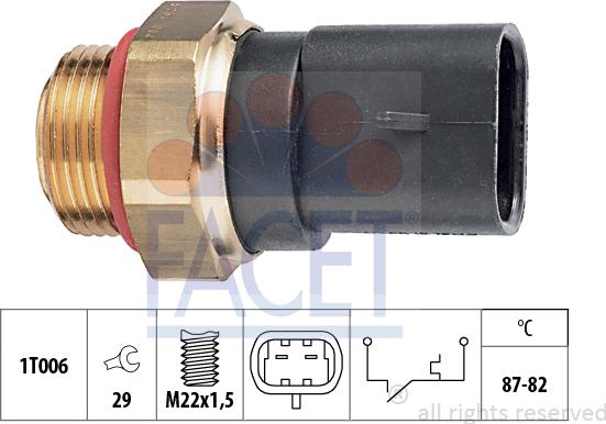 FACET 7.5230 - Interrupteur de température, ventilateur de radiateur cwaw.fr