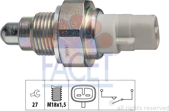 FACET 7.6111 - Contacteur, feu de recul cwaw.fr