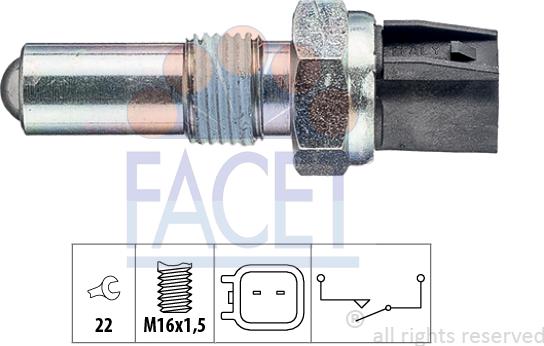 FACET 7.6283 - Contacteur, feu de recul cwaw.fr