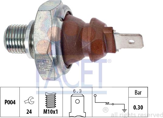 FACET 7.0008 - Capteur, pression d'huile cwaw.fr