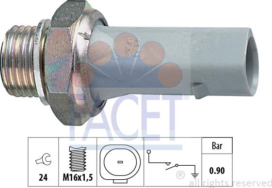 FACET 7.0150 - Capteur, pression d'huile cwaw.fr