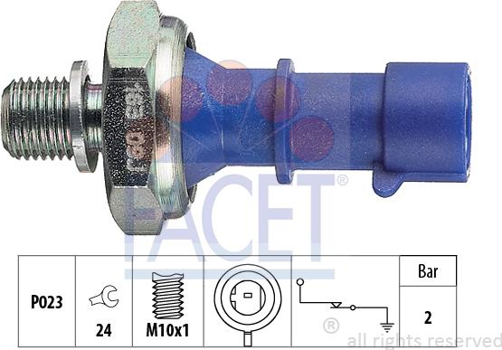 FACET 7.0163 - Capteur, pression d'huile cwaw.fr