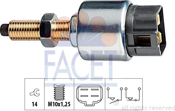 FACET 7.1044 - Interrupteur des feux de freins cwaw.fr