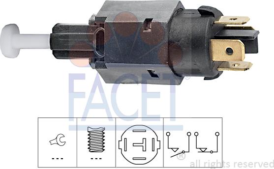 FACET 7.1065 - Interrupteur des feux de freins cwaw.fr