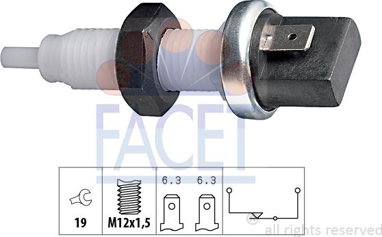 FACET 7.1000 - Interrupteur des feux de freins cwaw.fr