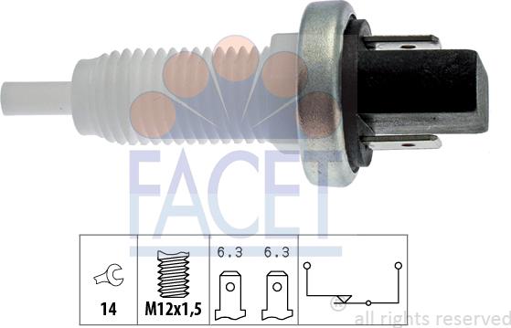 FACET 7.1001 - Interrupteur des feux de freins cwaw.fr