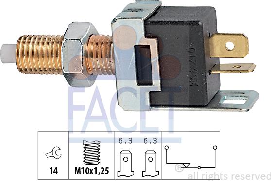 FACET 7.1017 - Interrupteur des feux de freins cwaw.fr