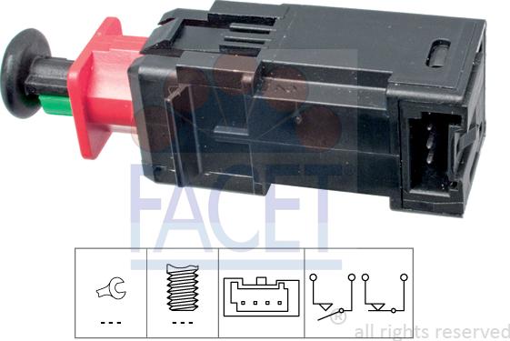 FACET 7.1208 - Interrupteur des feux de freins cwaw.fr