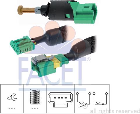 FACET 7.1213K - Interrupteur des feux de freins cwaw.fr