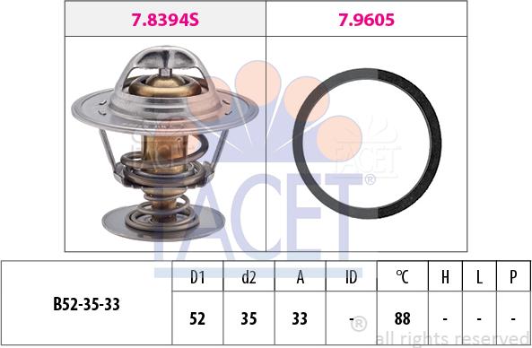 FACET 7.8483 - Thermostat d'eau cwaw.fr