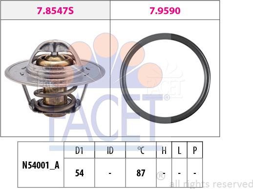 FACET 7.8547 - Thermostat d'eau cwaw.fr