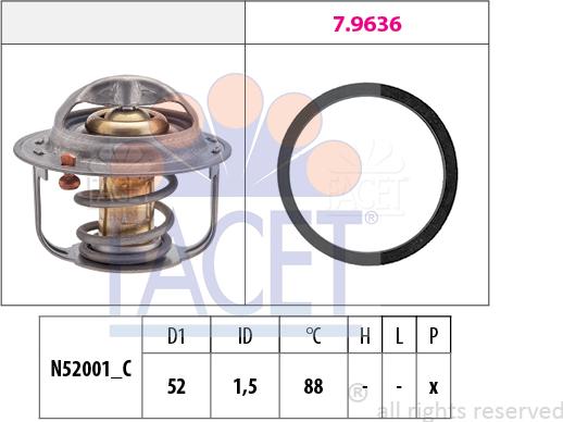 FACET 7.8554 - Thermostat d'eau cwaw.fr