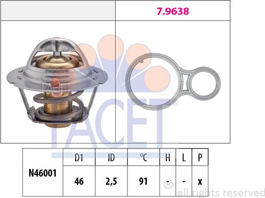 FACET 7.8524 - Thermostat d'eau cwaw.fr