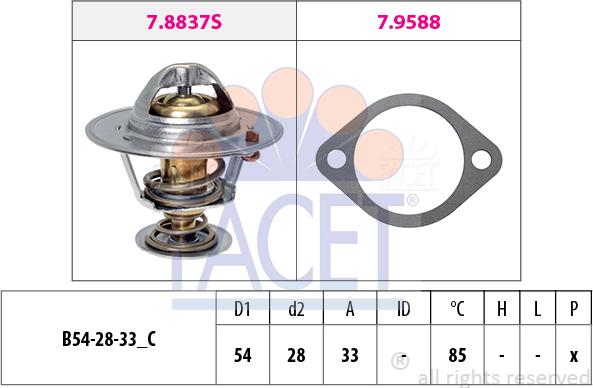 FACET 7.8837 - Thermostat d'eau cwaw.fr