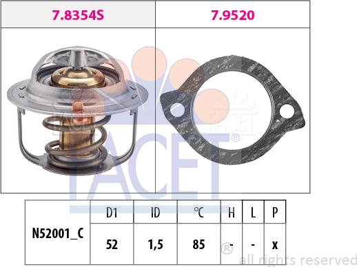 FACET 7.8354 - Thermostat d'eau cwaw.fr