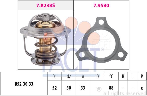 FACET 7.8238 - Thermostat d'eau cwaw.fr