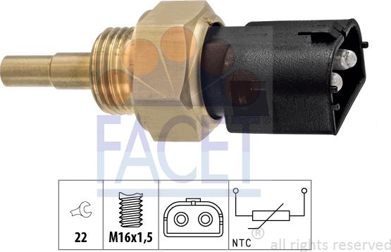 FACET 7.3409 - Sonde de température, liquide de refroidissement cwaw.fr