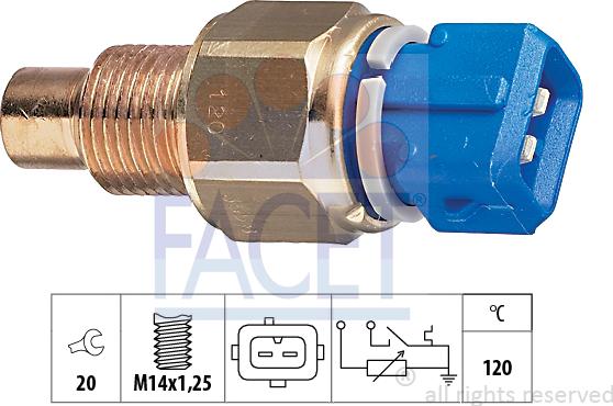 FACET 7.3558 - Sonde de température, liquide de refroidissement cwaw.fr