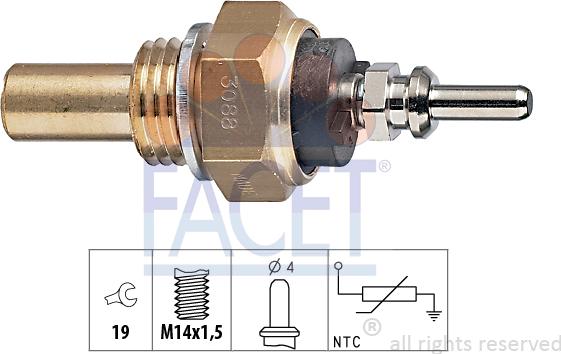 FACET 7.3088 - Sonde de température, liquide de refroidissement cwaw.fr