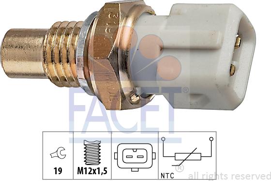 FACET 7.3191 - Capteur, température d'huile cwaw.fr