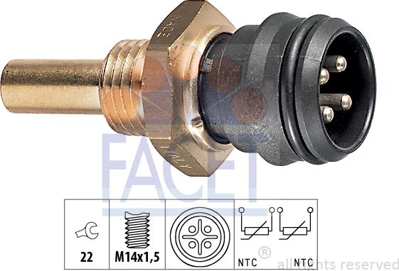 FACET 7.3151 - Sonde de température, liquide de refroidissement cwaw.fr