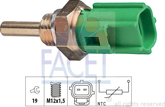 FACET 7.3177 - Capteur, température d'huile cwaw.fr