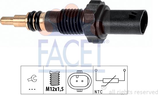 FACET 7.3348 - Sonde de température, liquide de refroidissement cwaw.fr