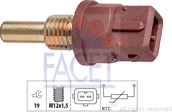 FACET 7.3248 - Capteur, température d'huile cwaw.fr