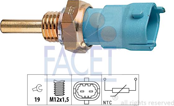 FACET 7.3239 - Capteur, température d'huile cwaw.fr