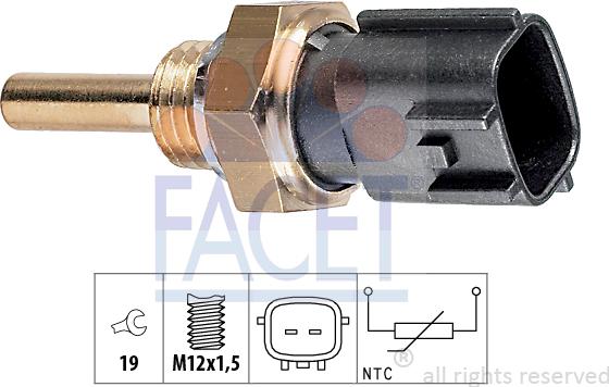 FACET 7.3225 - Capteur, température d'huile cwaw.fr