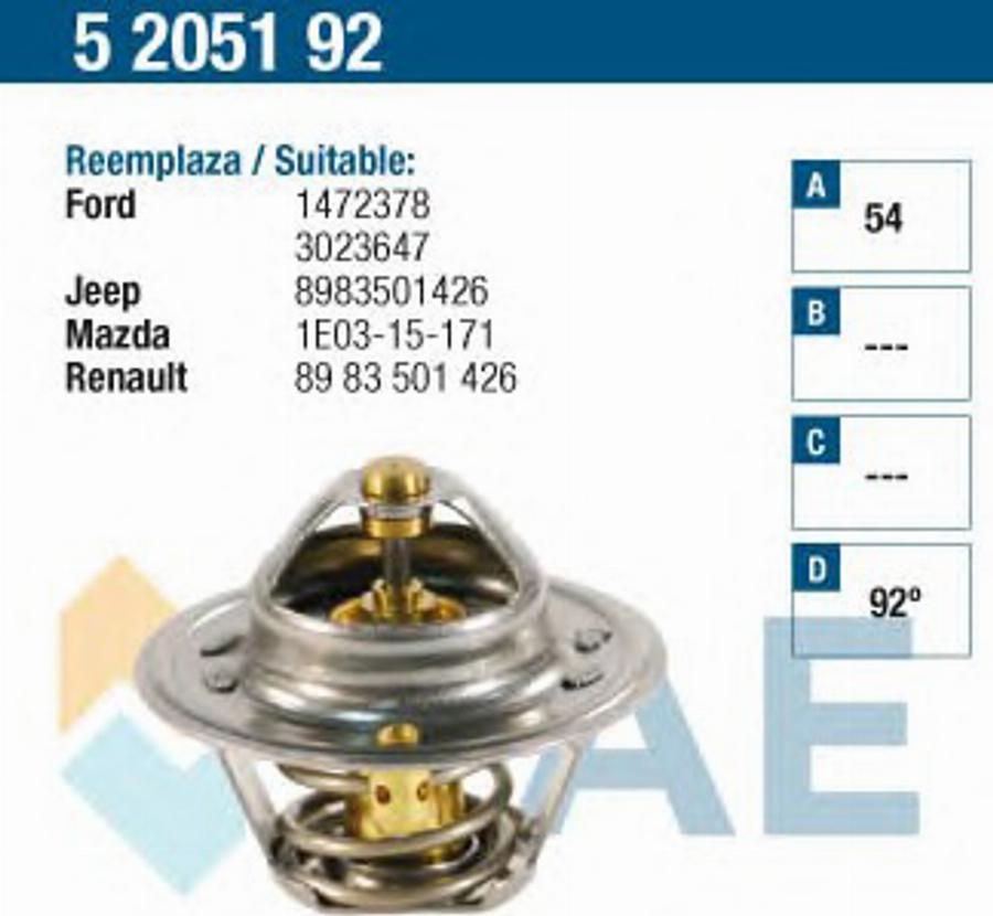 FAE 5205192 - Thermostat d'eau cwaw.fr