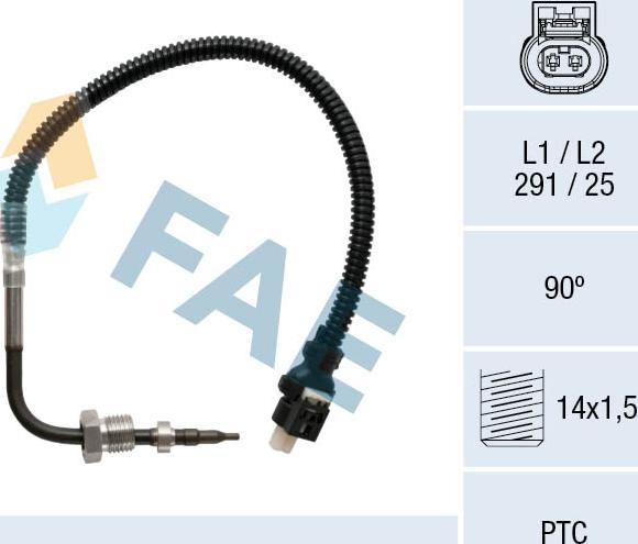 FAE 68053 - Capteur, température des gaz cwaw.fr