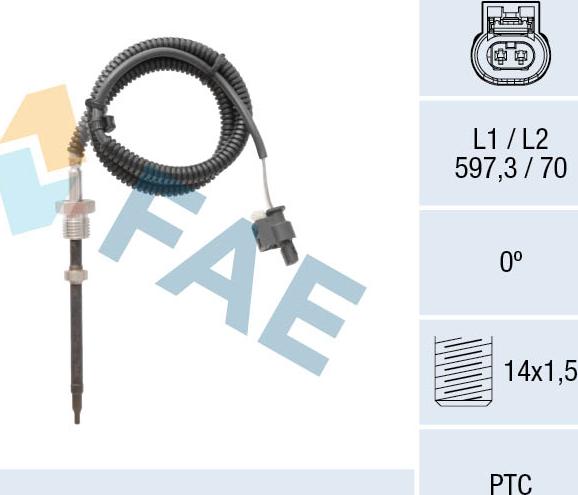 FAE 68018 - Capteur, température des gaz cwaw.fr