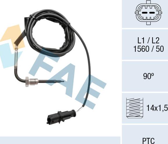 FAE 68038 - Capteur, température des gaz cwaw.fr