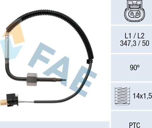 FAE 68029 - Capteur, température des gaz cwaw.fr