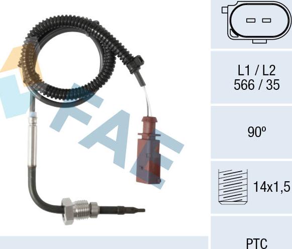 FAE 68145 - Capteur, température des gaz cwaw.fr